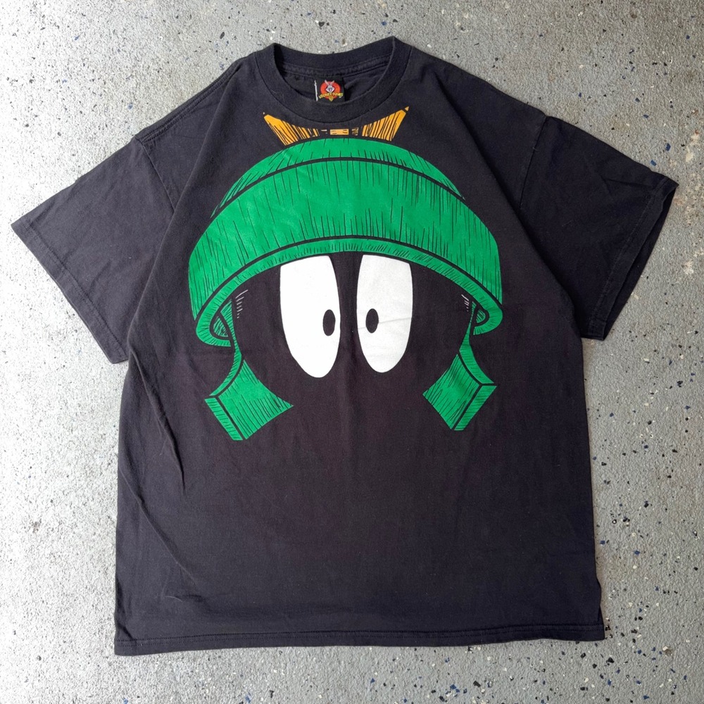 Looney Tunes Marvin the Martian Graphic T-Shirt Black Fifth Sun 2009 Large